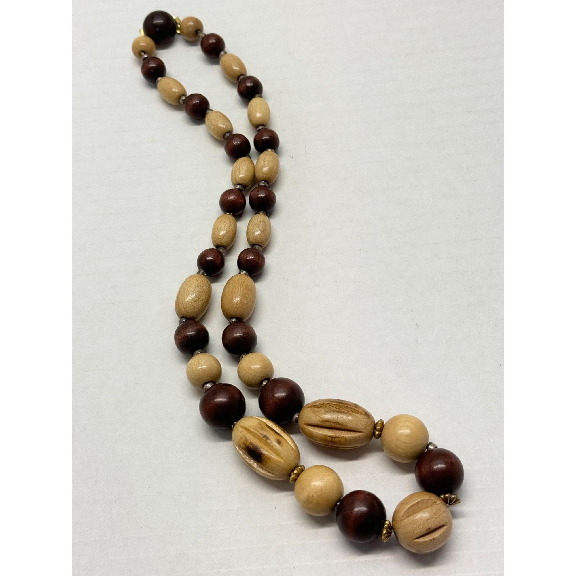 Vintage Vintage wood beaded necklace Size ONE SIZE - 2 Thumbnail