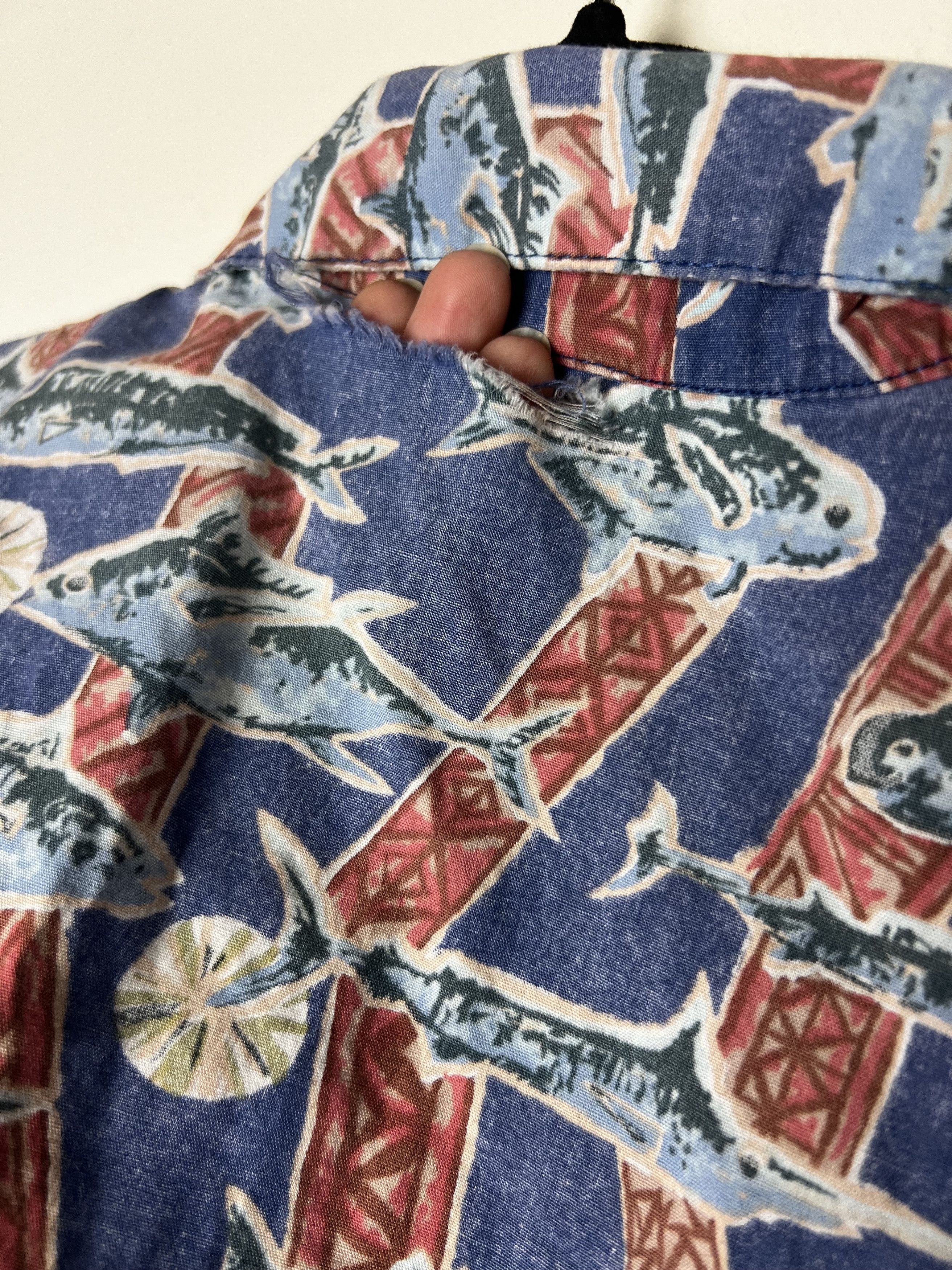 Vintage Vintage 70s Hawaiian Aloha Shirt: Barefoot in Paradise Fish Size US L / EU 52-54 / 3 - 10 Thumbnail