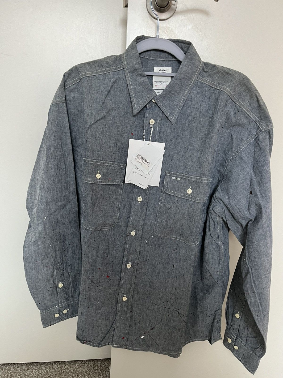 Visvim Lumbar chambray shirt indigo Size US M / EU 48-50 / 2 - 1 Thumbnail
