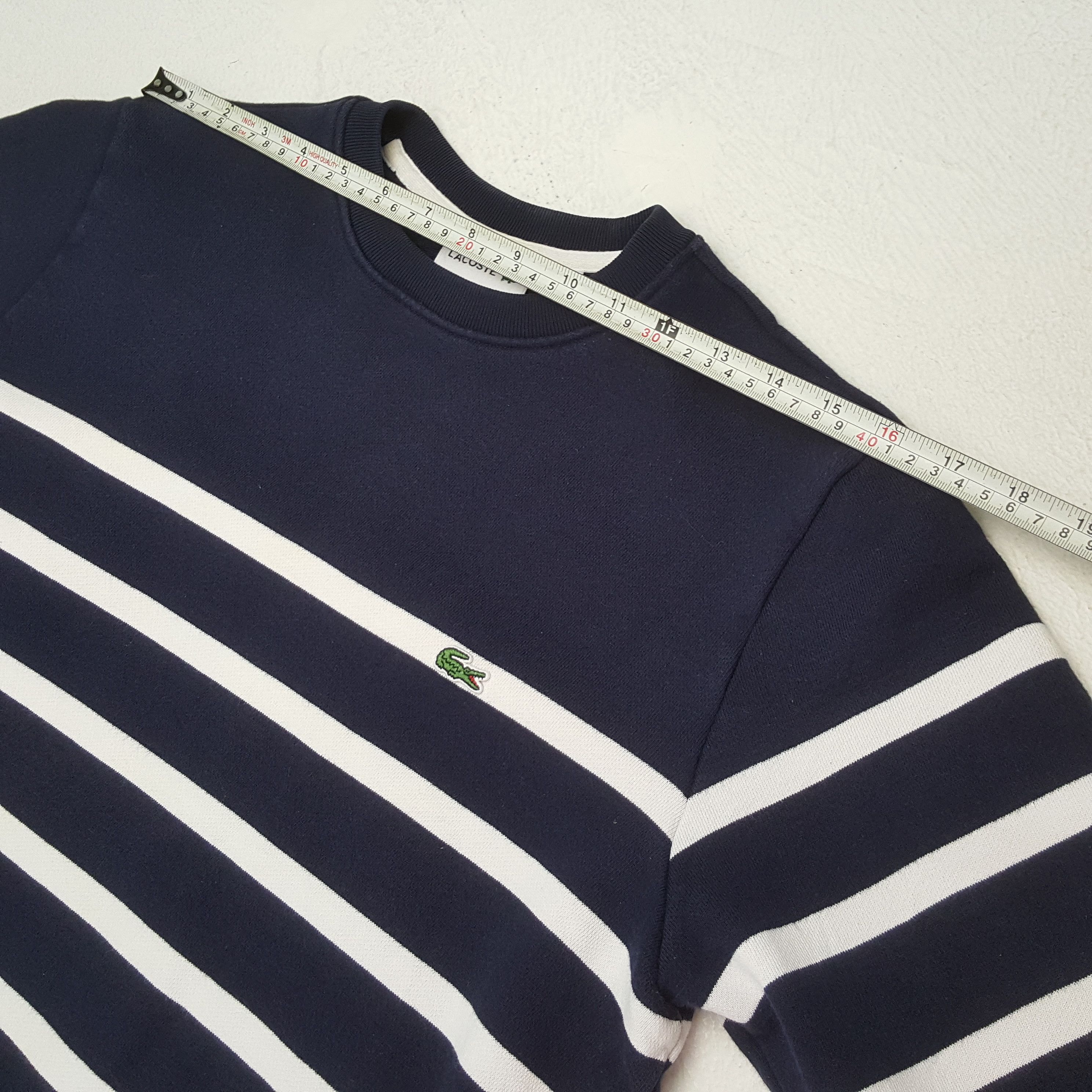 Lacoste × Vintage Vintage LACOSTE Sportswear Stripe Design Sweatshirt Size US S / EU 44-46 / 1 - 4 Thumbnail