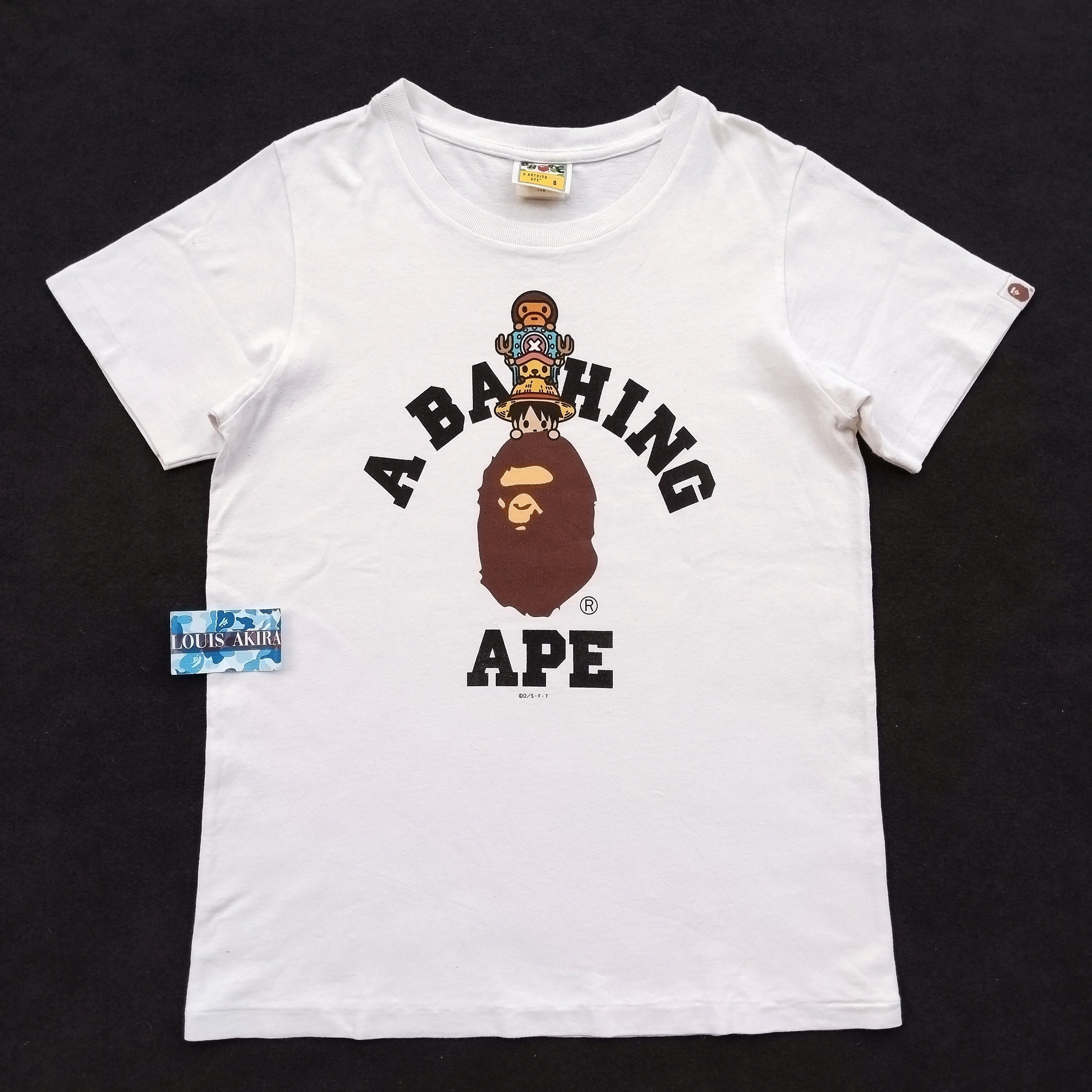 Bape 2017 Bape x One Piece Baby Milo Tee Size S / US 4 / IT 40 - 1 Thumbnail