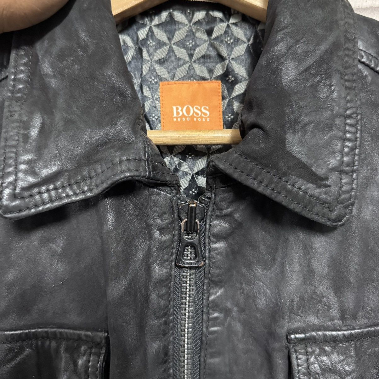Hugo Boss Hugo Boss Leather Jacket Fade Black Size US M / EU 48-50 / 2 - 13 Thumbnail