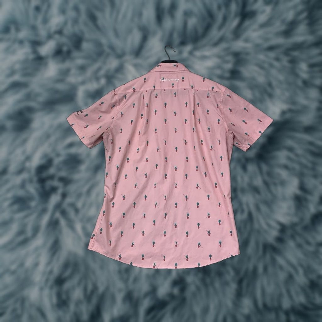 Pinko William Murray Shirt Mens M Golf Performance Button Arm Logo Short Sleeve Pink Polo Size US M / EU 48-50 / 2 - 1 Thumbnail
