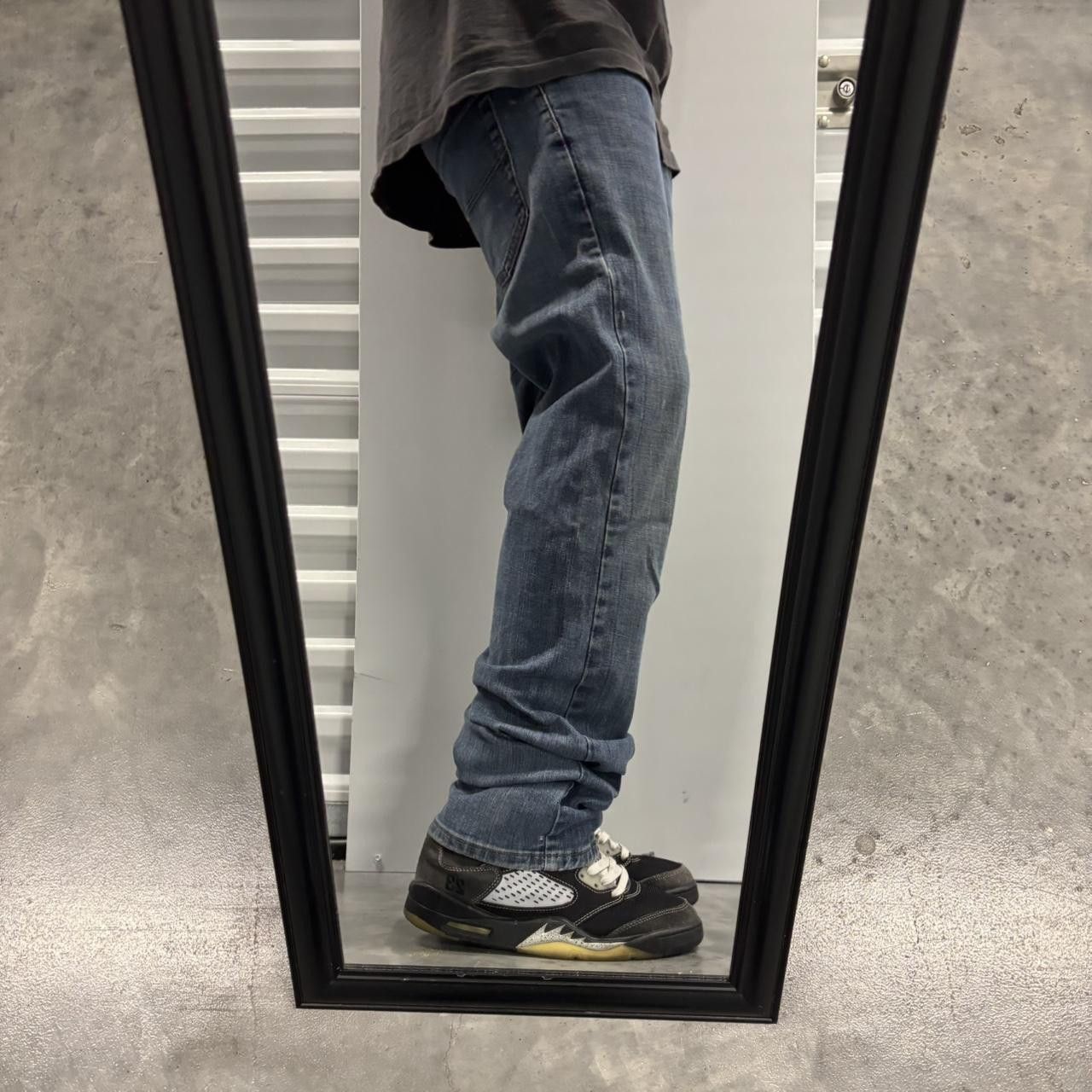Japanese Brand × Vintage Crazy Vintage Y2K/2000s Grunge Dark Wash Denim Jeans! Size US 32 / EU 48 - 2 Thumbnail