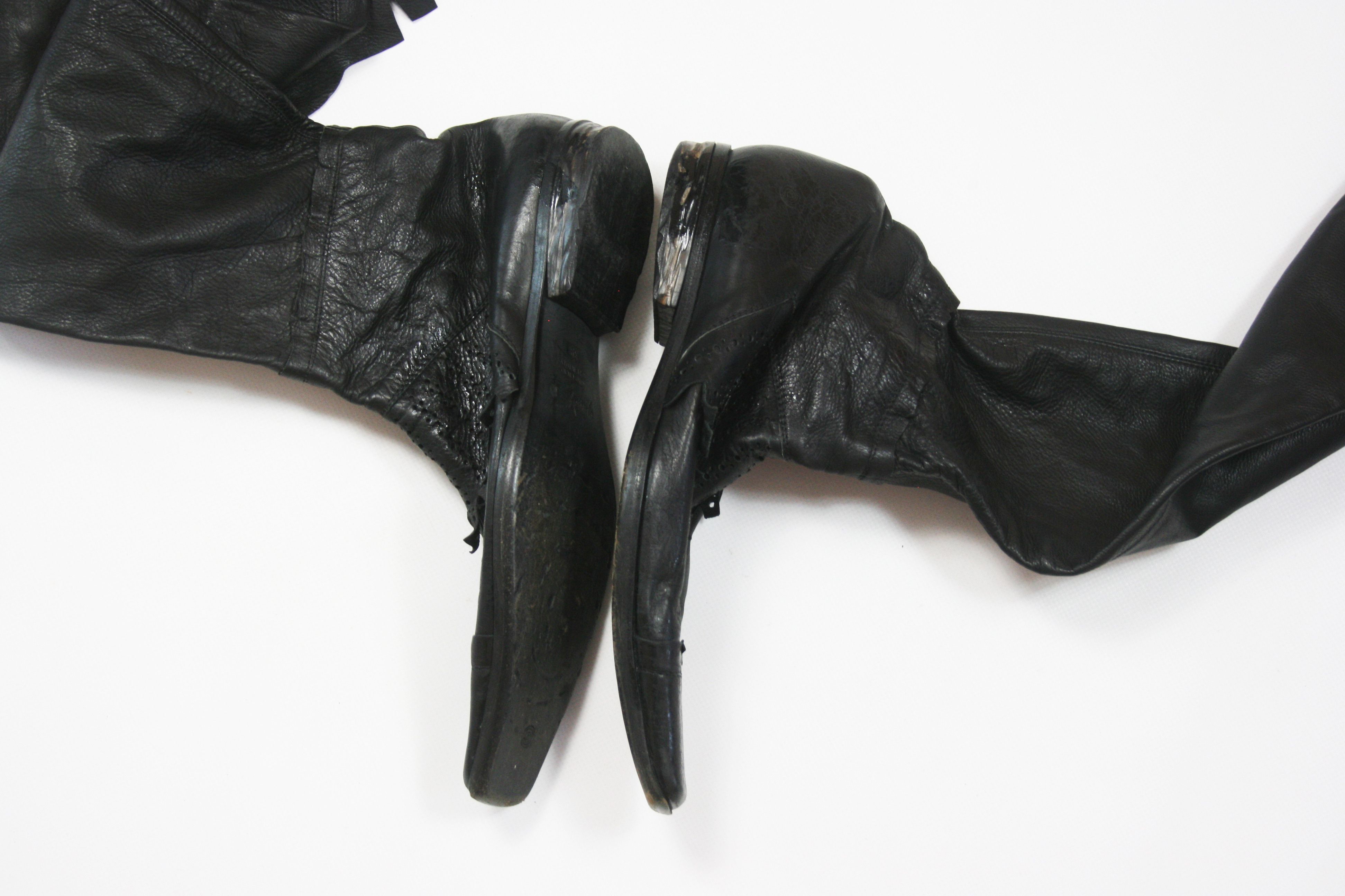 Marsell Square Toe Avant-Garde Leather High Boots Size US 9 / IT 39 - 5 Thumbnail