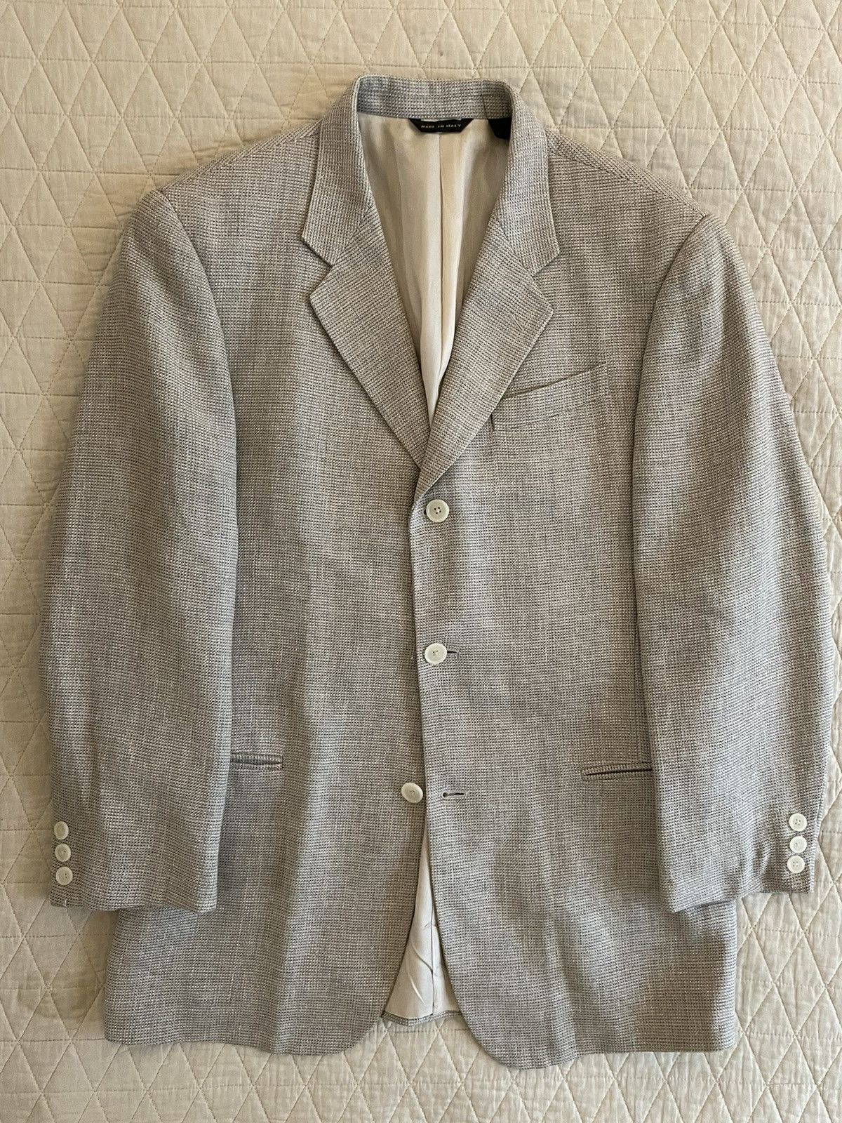 Donna Karan × Vintage Textured Linen & Wool Tweed Jacket Size 40R - 1 Thumbnail