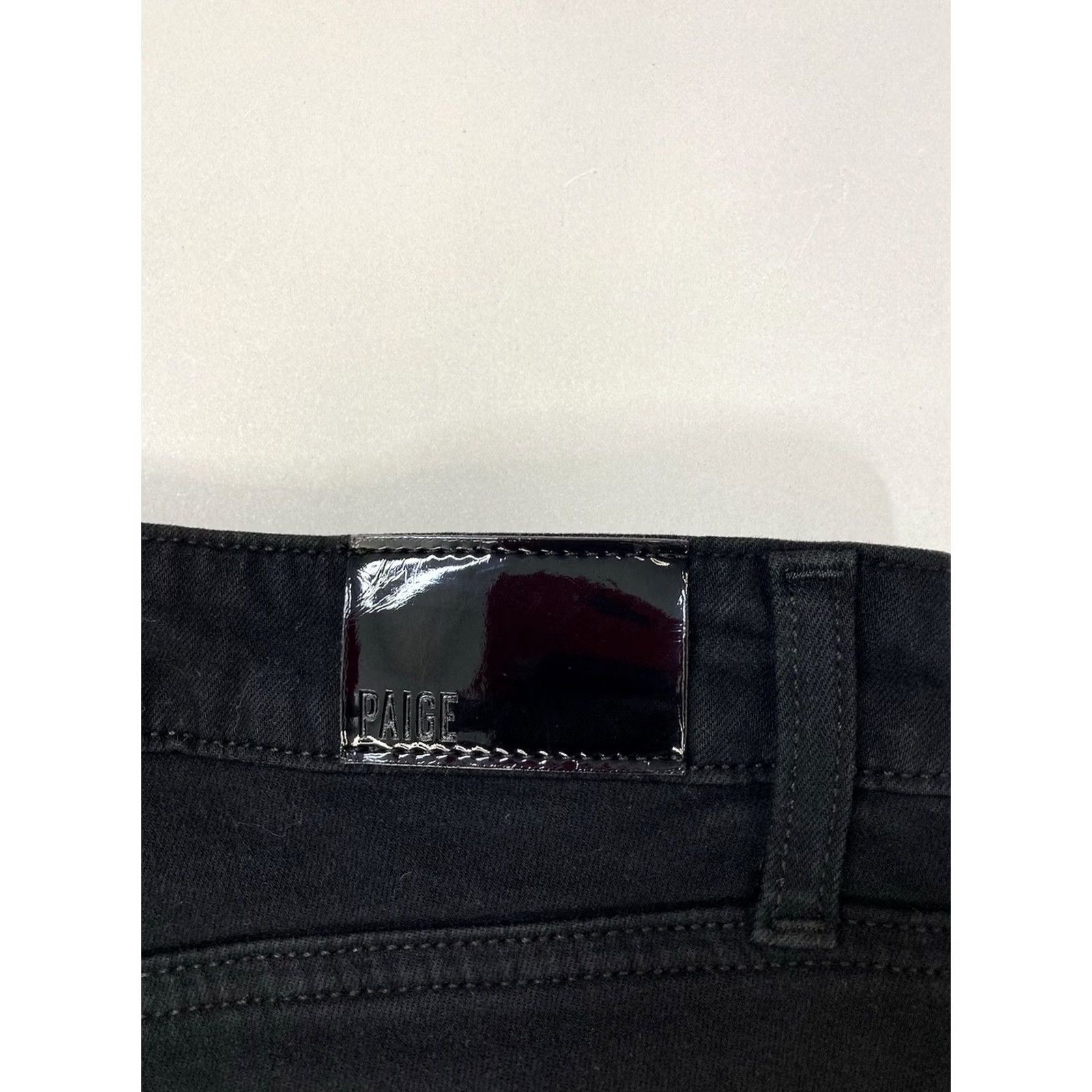 Paige Paige Hoxton Ankle Denim Jeans Women 25 Dark Shadow Distressed Slim 5-Pocket Black Cotton Polyester Spandex Rayon Jeans Size 42" / US 20 - 6 Thumbnail