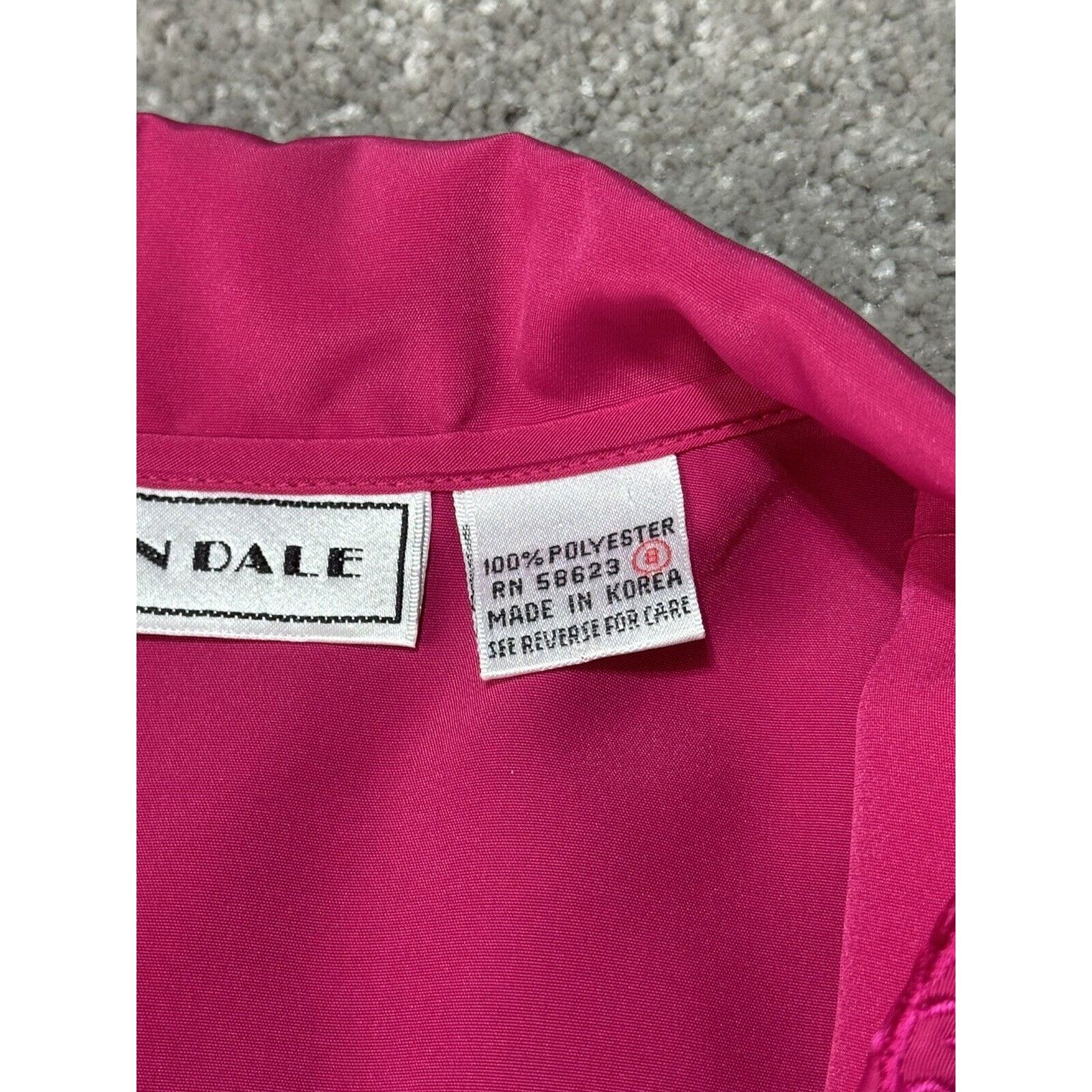 Other Vintage 80s Hot Pink Top Womens 8 Shoulder Pads Korea Dainty Size M / US 6-8 / IT 42-44 - 8 Thumbnail
