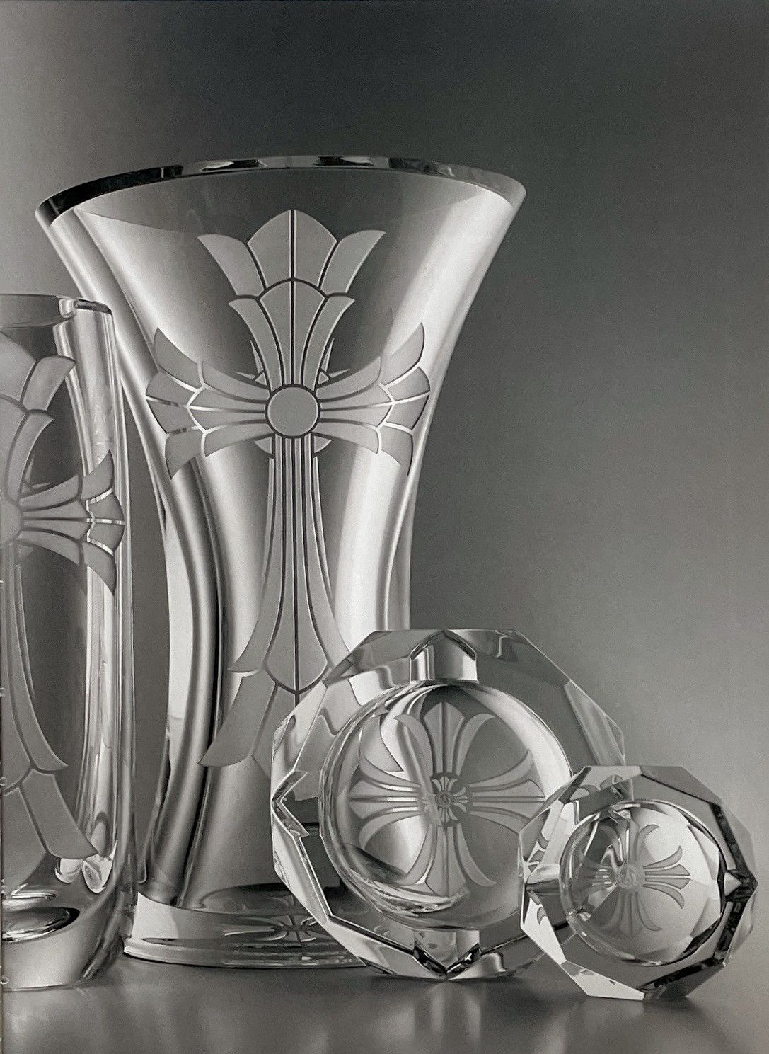 Chrome Hearts × Vintage Chrome Hearts Baccarat glass cup photo Poster framed 9x11 Size ONE SIZE - 2 Thumbnail