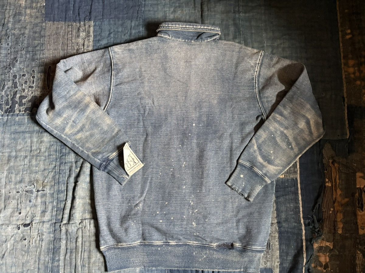 Kapital KAPITAL BORO patchwork damage weathering Indigo sweat shirt Size US M / EU 48-50 / 2 - 2 Thumbnail