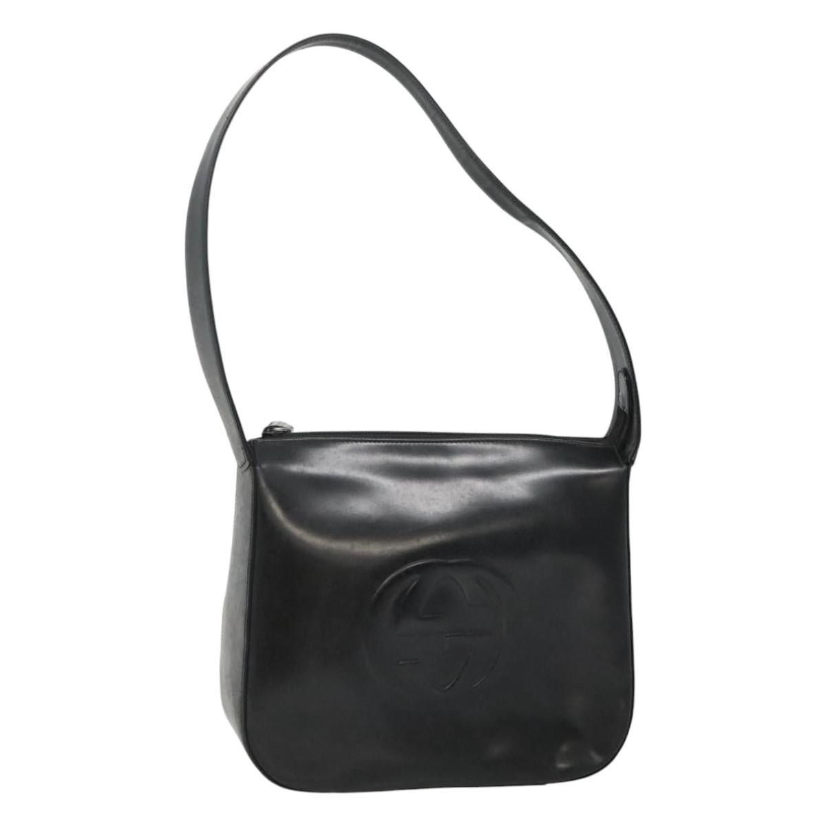 Gucci Shoulder Bag Enamel Black Silver 001 1274 001 1274, Women's