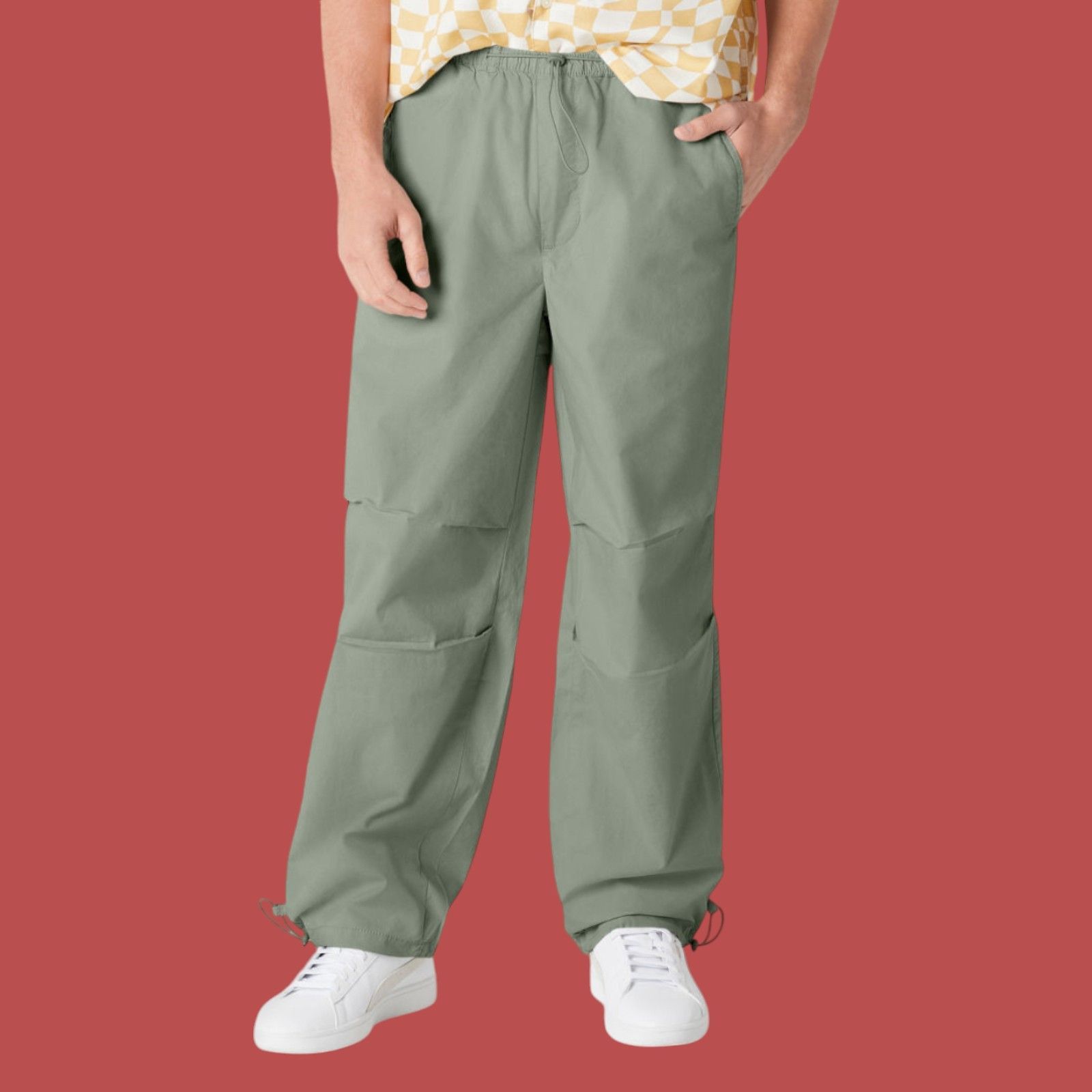 Arizona Jean Co. Arizona - Men's Drawstring Waist Baggy Fit Cargo Pant - Gree Size ONE SIZE - 1 Thumbnail
