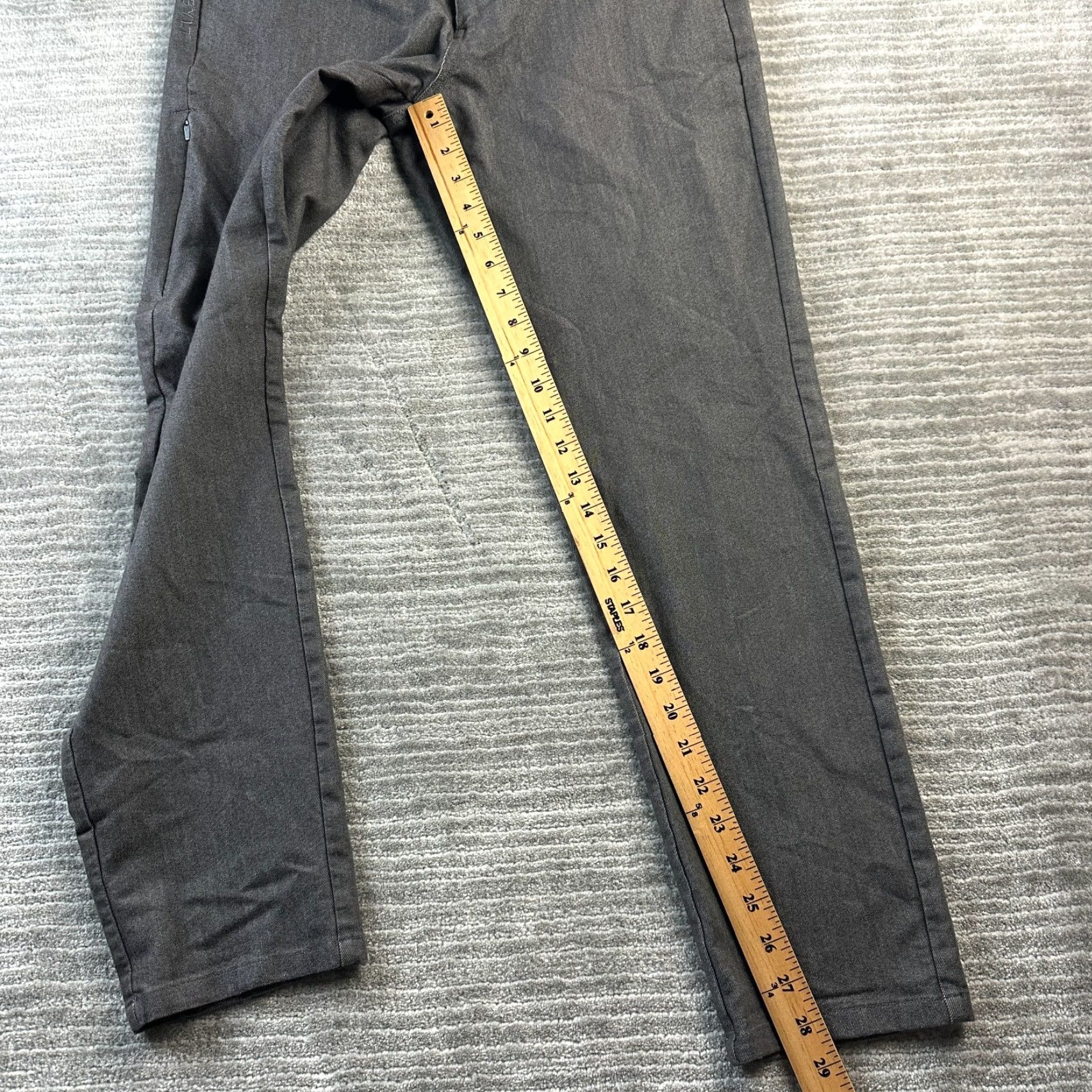 Vintage Bylt Pants Slim Fit Chino 31 Gray Mens Casual Workwear Travel Everyday Flat Front 28 Inseam Shoes Size US 31 - 6 Thumbnail