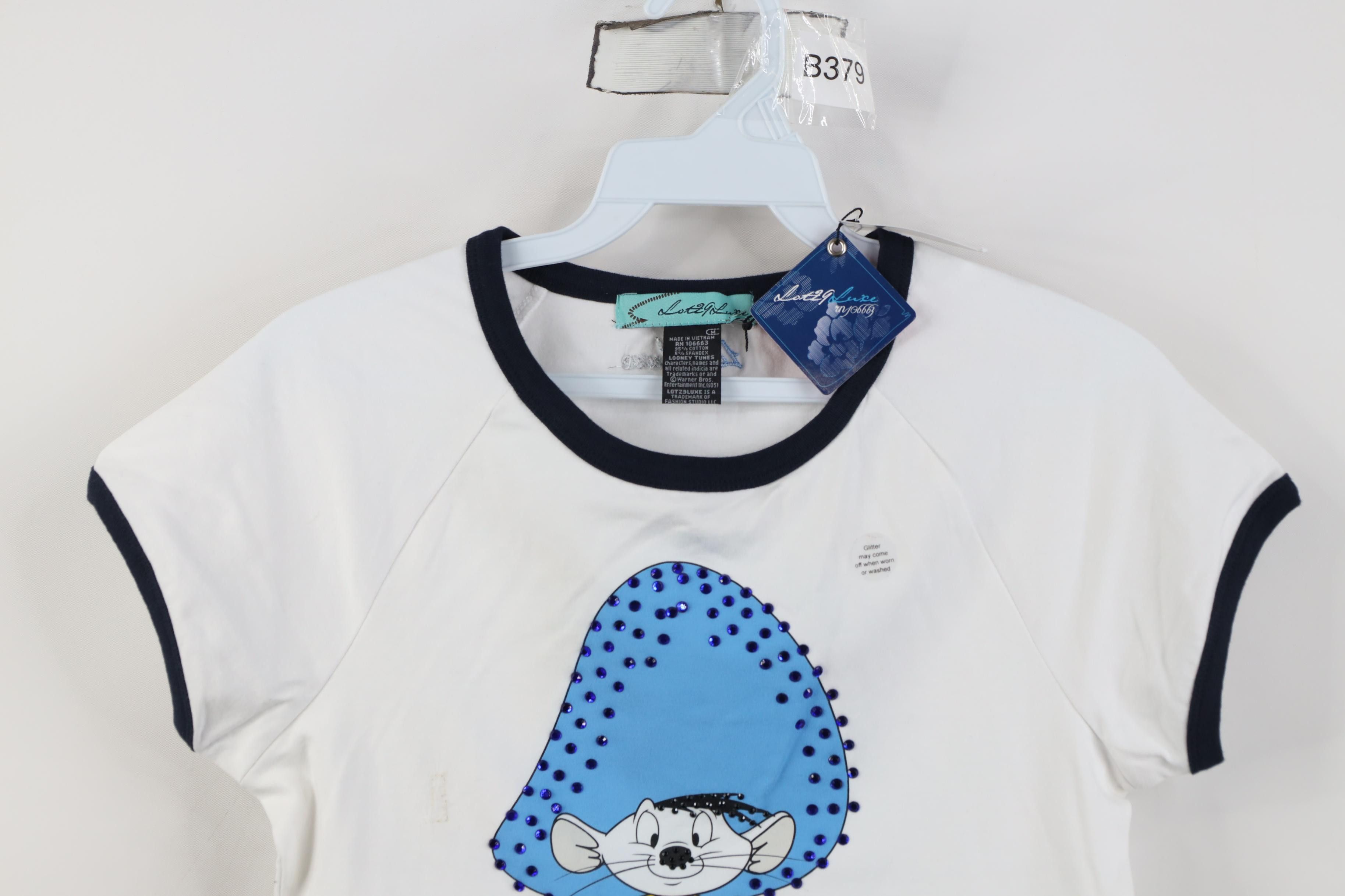 Vintage Deadstock Vintage Y2K Lot 29 Speedy Gonzales Ringer T-Shirt Size M / US 6-8 / IT 42-44 - 2 Thumbnail