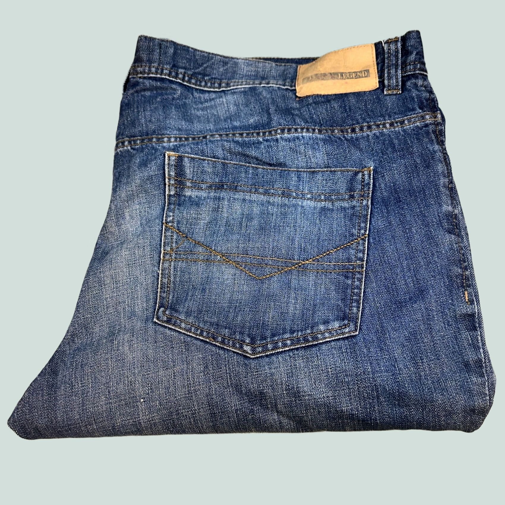 Vintage Legend Men’s Jeans Tapered 46x32 Blue Denim - 46 Regular Inseam 32 Inseam? Size US 30 / EU 46 - 1 Thumbnail