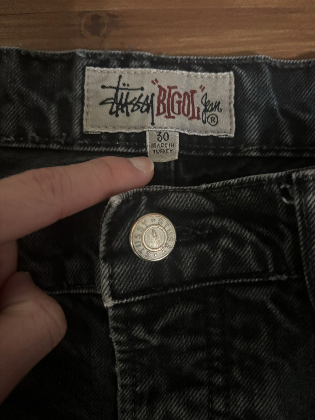 Stussy × Vintage VINTAGE STUSSY BIG OL JEANS WASHED BLACK SIZE 30 Size US 32 / EU 48 - 5 Thumbnail