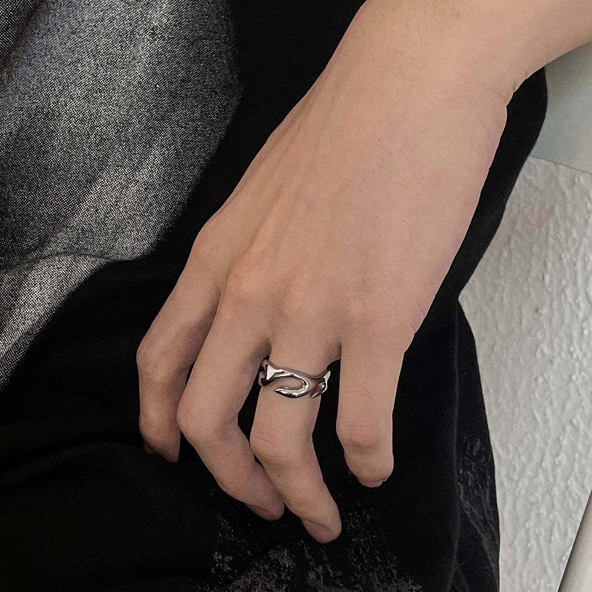 Jewelry New Design Jewelry Rings Open Size Chrome Ring (Size 7-13) Size ONE SIZE - 3 Thumbnail
