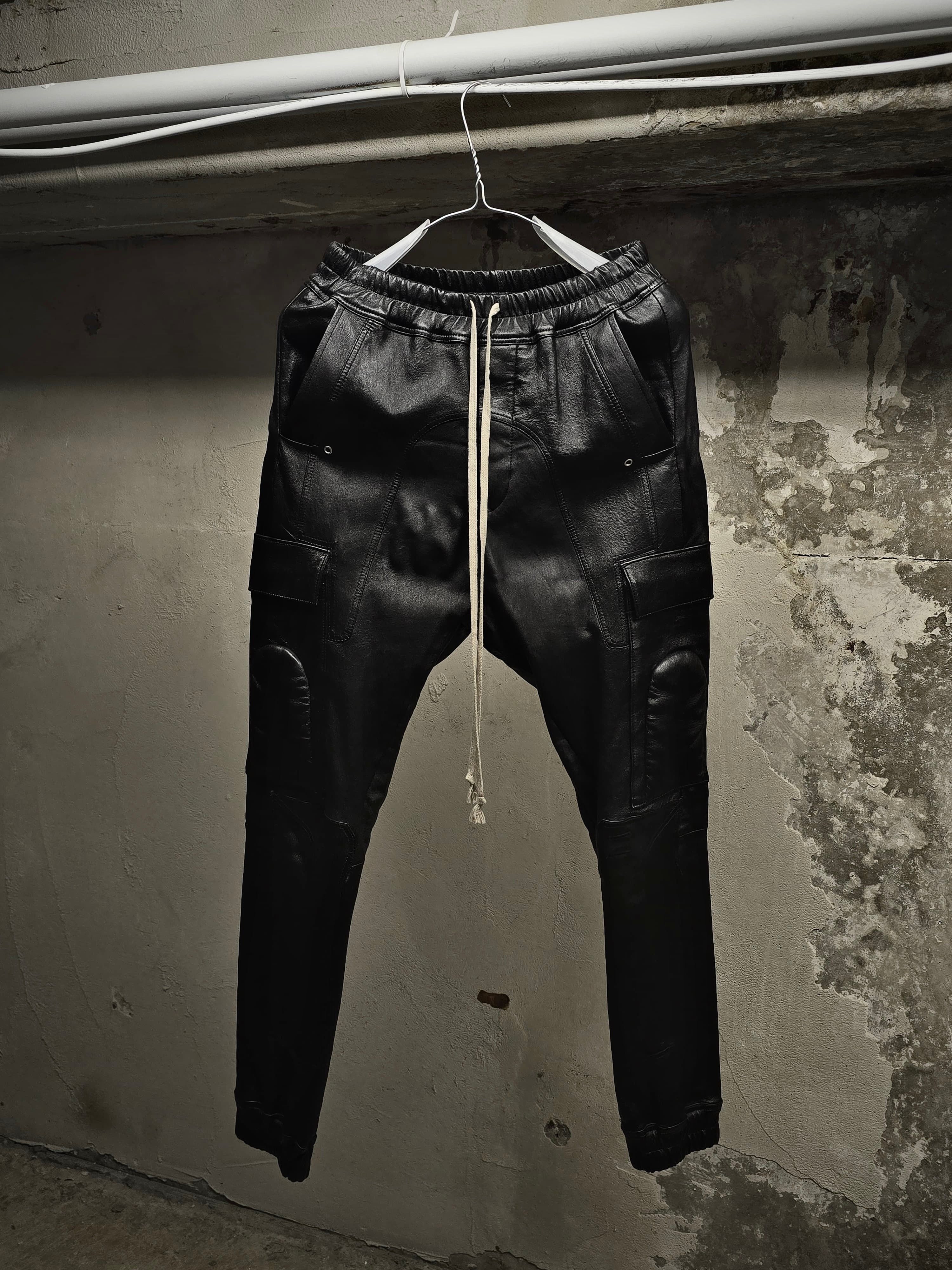Rick Owens Rick Owens Lambskin Leather Cargo Joggers Size US 28 / EU 44 - 1 Thumbnail