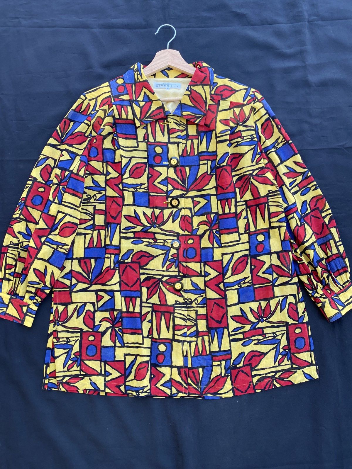 Givenchy Rare Vtg Givenchy Glamour abstract patterned button-up shirt Size XL / US 12-14 / IT 48-50 - 4 Thumbnail