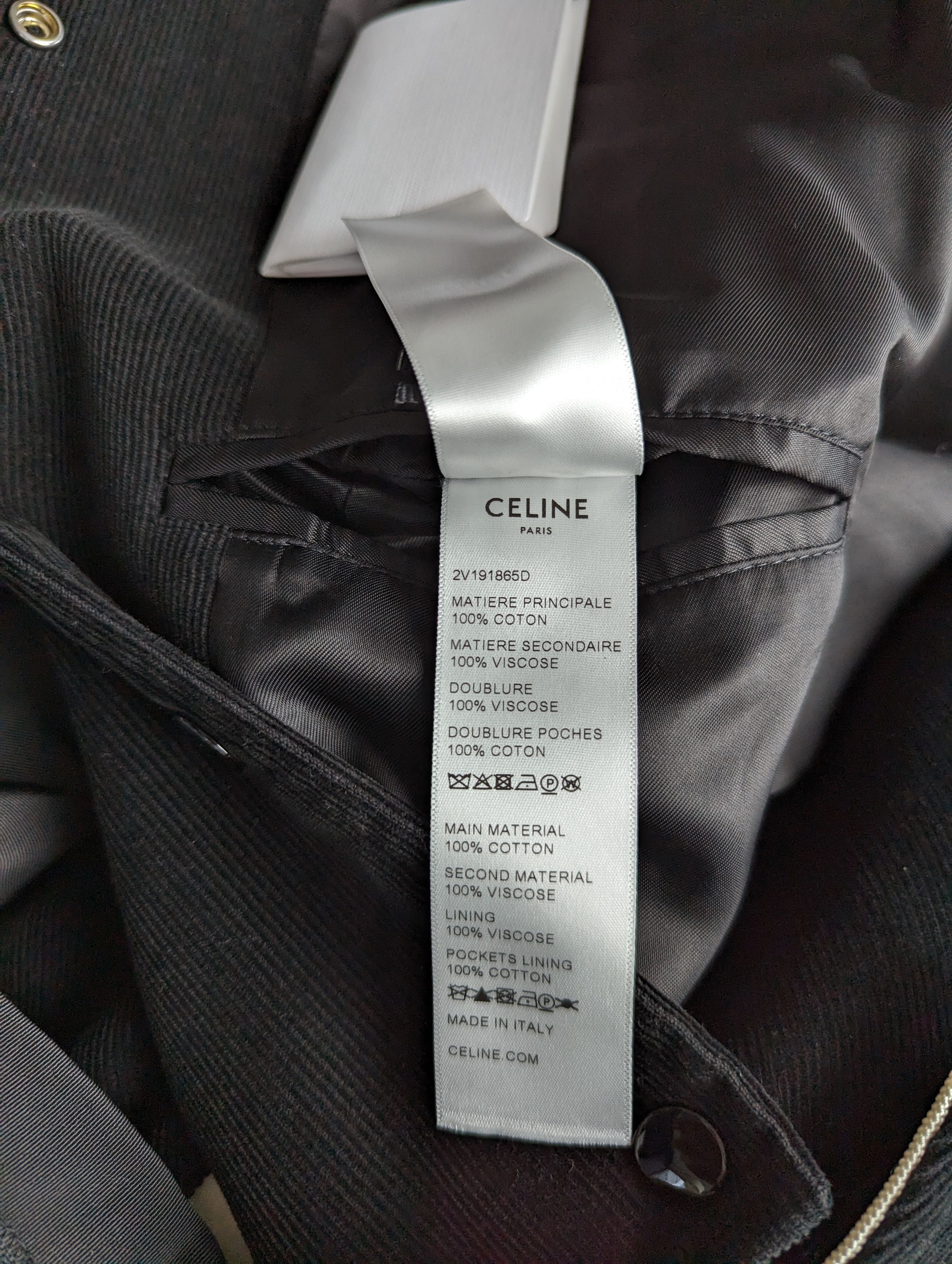 Celine BNWT CELINE BLACK CORDUROY TEDDY JACKET BOMBER SIZE 50 Size US M / EU 48-50 / 2 - 10 Thumbnail