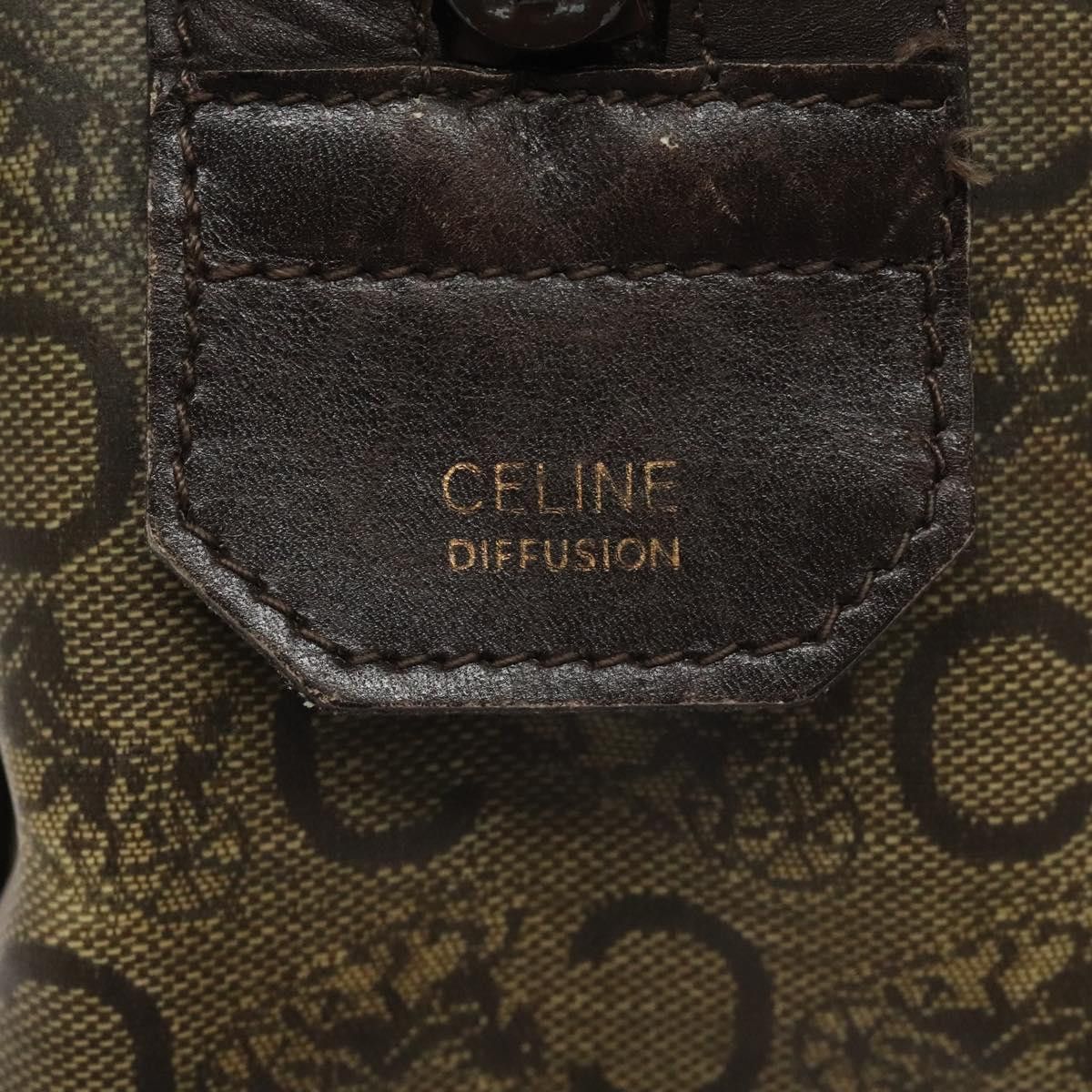 Celine CELINE C Sulky Hand Bag Pvc Dark Brown Gold Size ONE SIZE - 16 Thumbnail