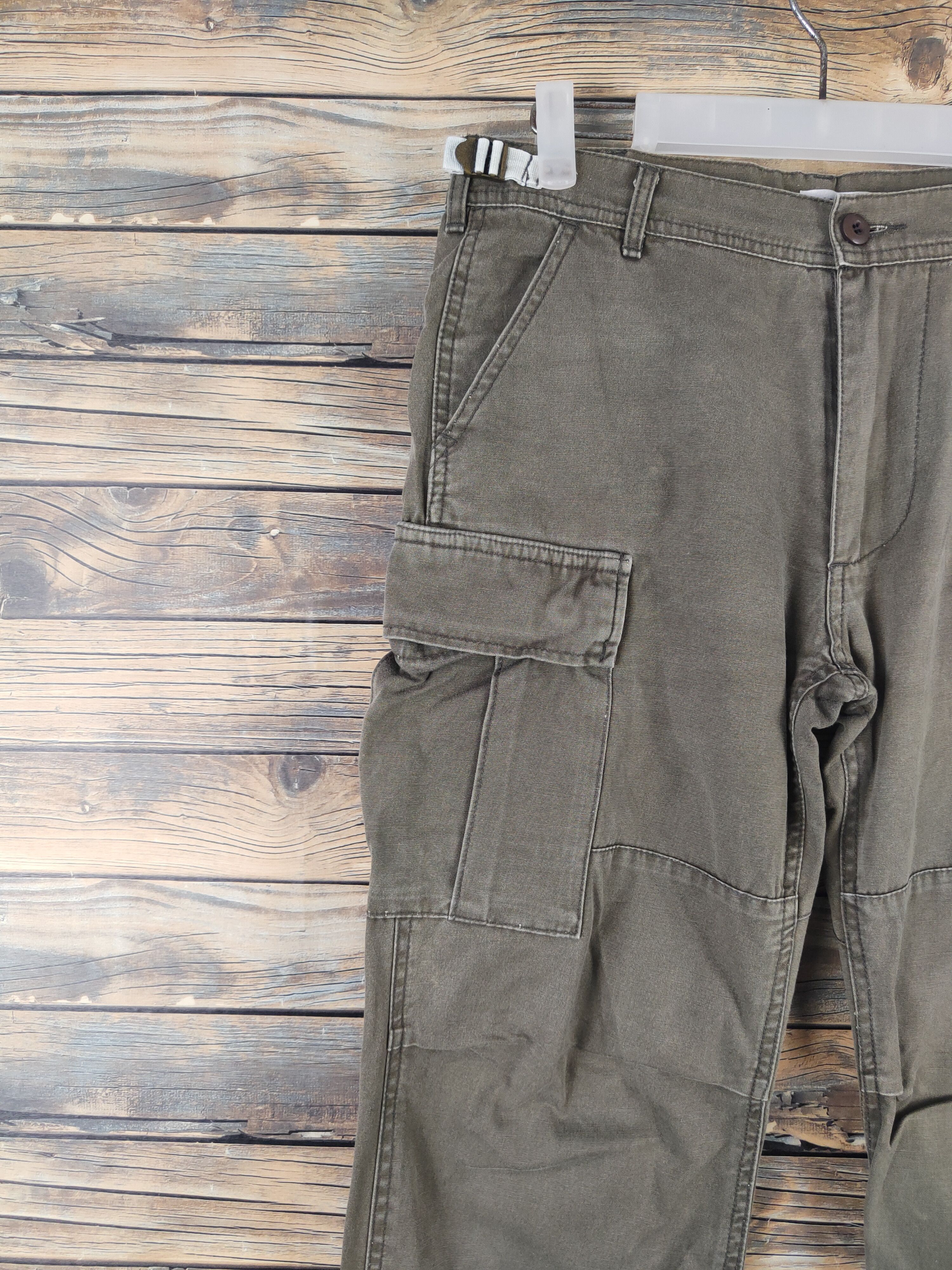 Japanese Brand DLL Close Up Olive Multipocket Tactical Cargo Pants #733 Size US 31 - 3 Thumbnail