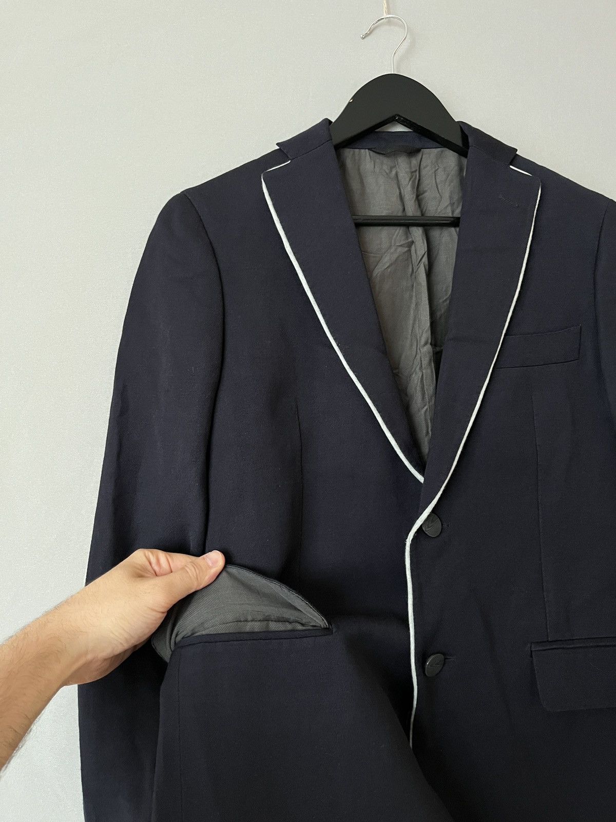 Tonello Tonello Deep Blue Heavy Blazer Size 46R - 7 Thumbnail
