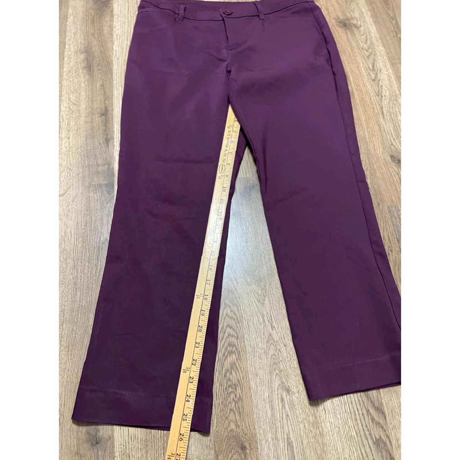 Vintage Christopher & Banks Pants Women's 4 Petite Purple Straight Leg Pants - 25.5in Inseam Size 27" / US 4 / IT 40 - 6 Thumbnail