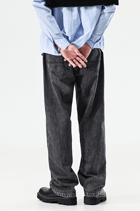 Japanese Brand Retro washed all-match straight loose wide-leg jeans Size US 32 / EU 48 - 3 Thumbnail