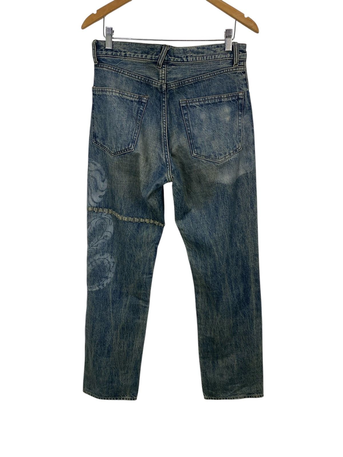 PPFM 💥jp Japanese brand X PPFM dragon distressed style jeans Size US 31 - 10 Thumbnail