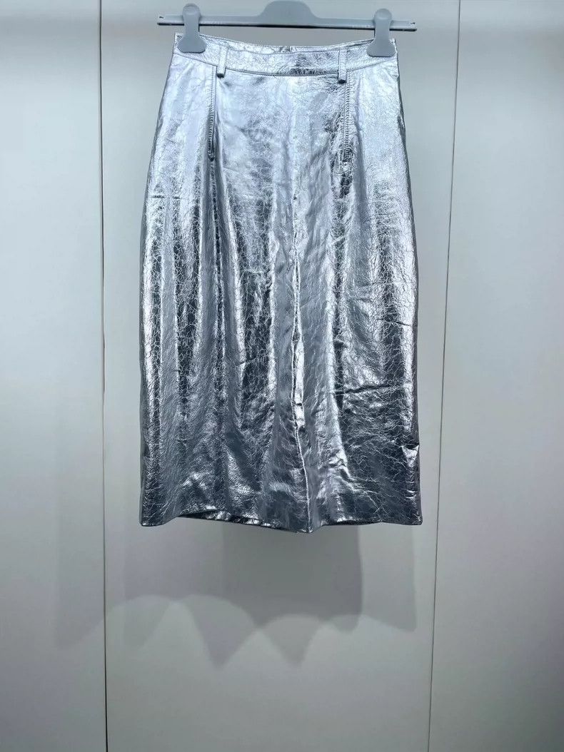 Balenciaga Balenciaga Silver Skirt Size 24" / US 00 / IT 34 - 1 Thumbnail