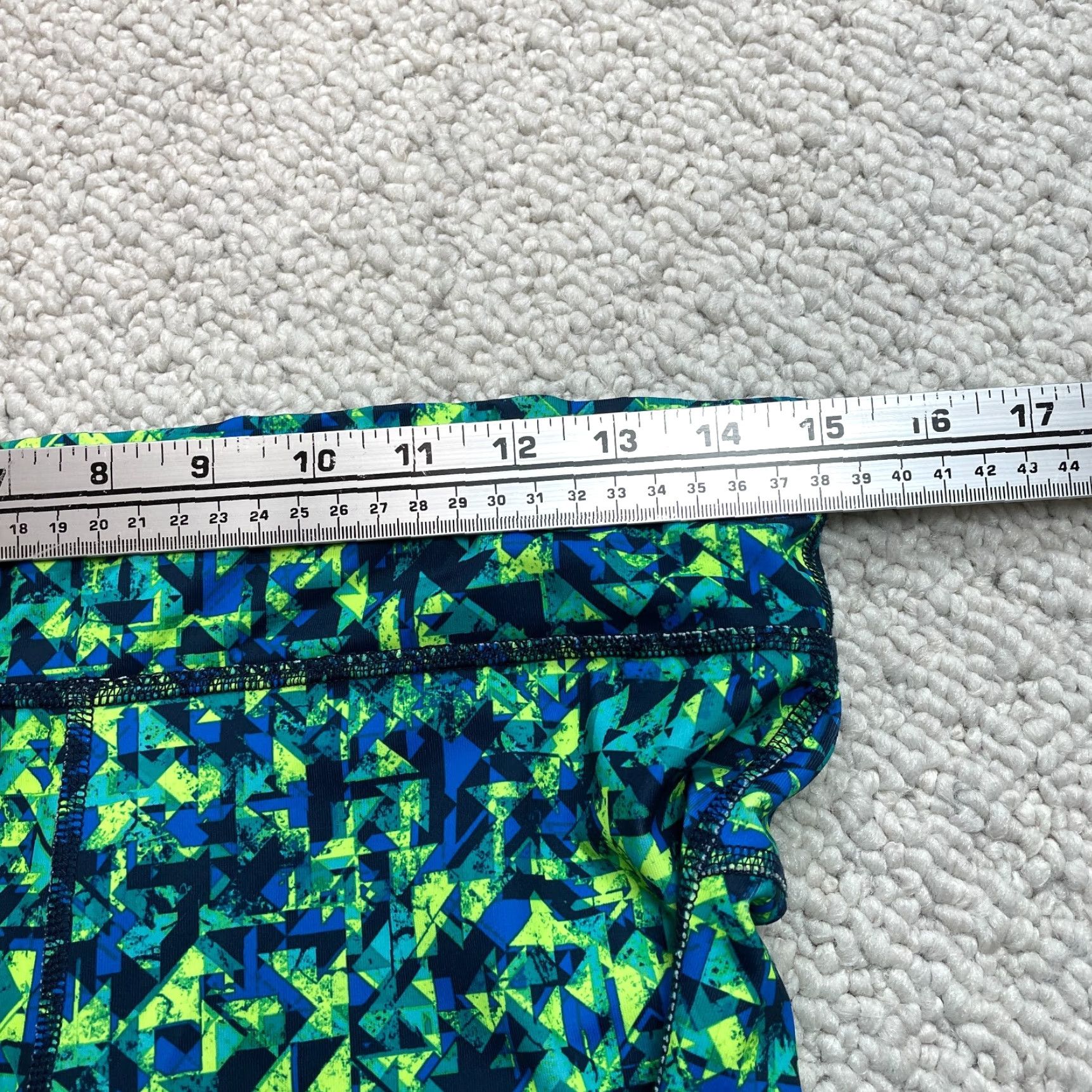 Vintage Xersion Legging Yoga Pants Womens M Medium Fitted Green Blue Stretch Active 30x20 Geometric Pattern Legging Size 32" / US 10 / IT 46 - 6 Thumbnail