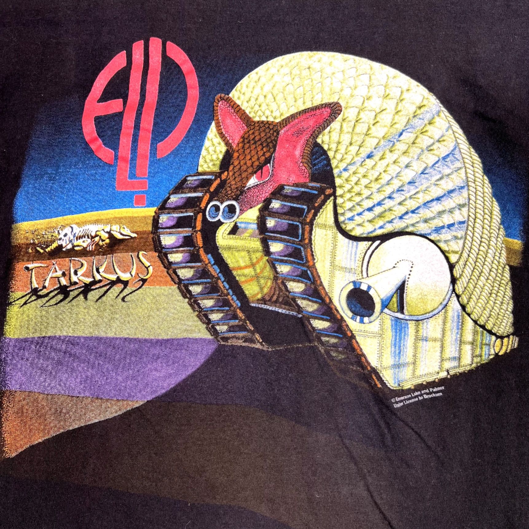 Vintage VINTAGE Brockum Emerson Lake Palmer World Tour Shirt Adult Large Black Mens Shirt Large Black 90s Concert Merch Size US L / EU 52-54 / 3 - 5 Thumbnail