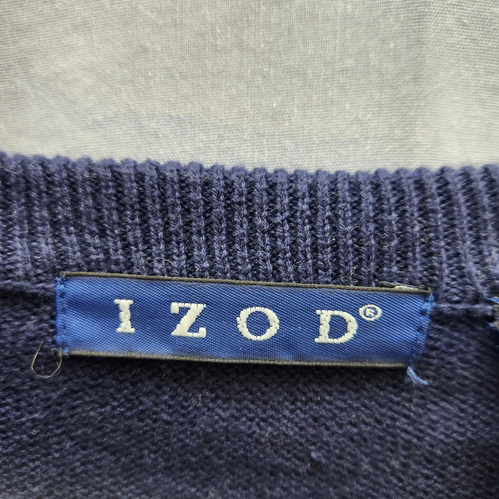 Izod Vintage IZOD Cotton Sweater Vest Blue Mens Size Large Size US L / EU 52-54 / 3 - 5 Thumbnail