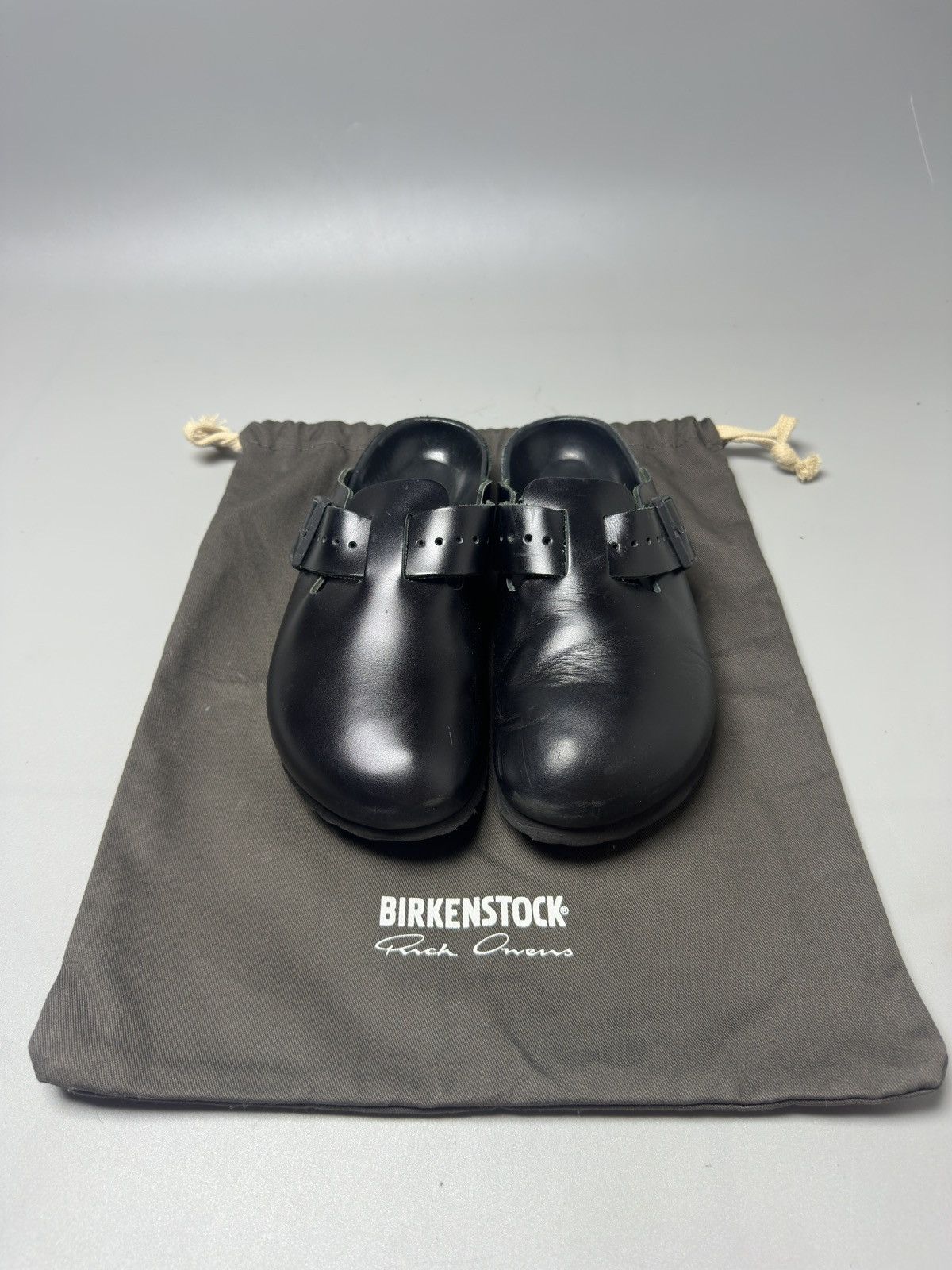 Birkenstock × Rick Owens Rick Owens Boston Smooth Leather Amalfi Black Size US 7 / EU 40 - 10 Thumbnail