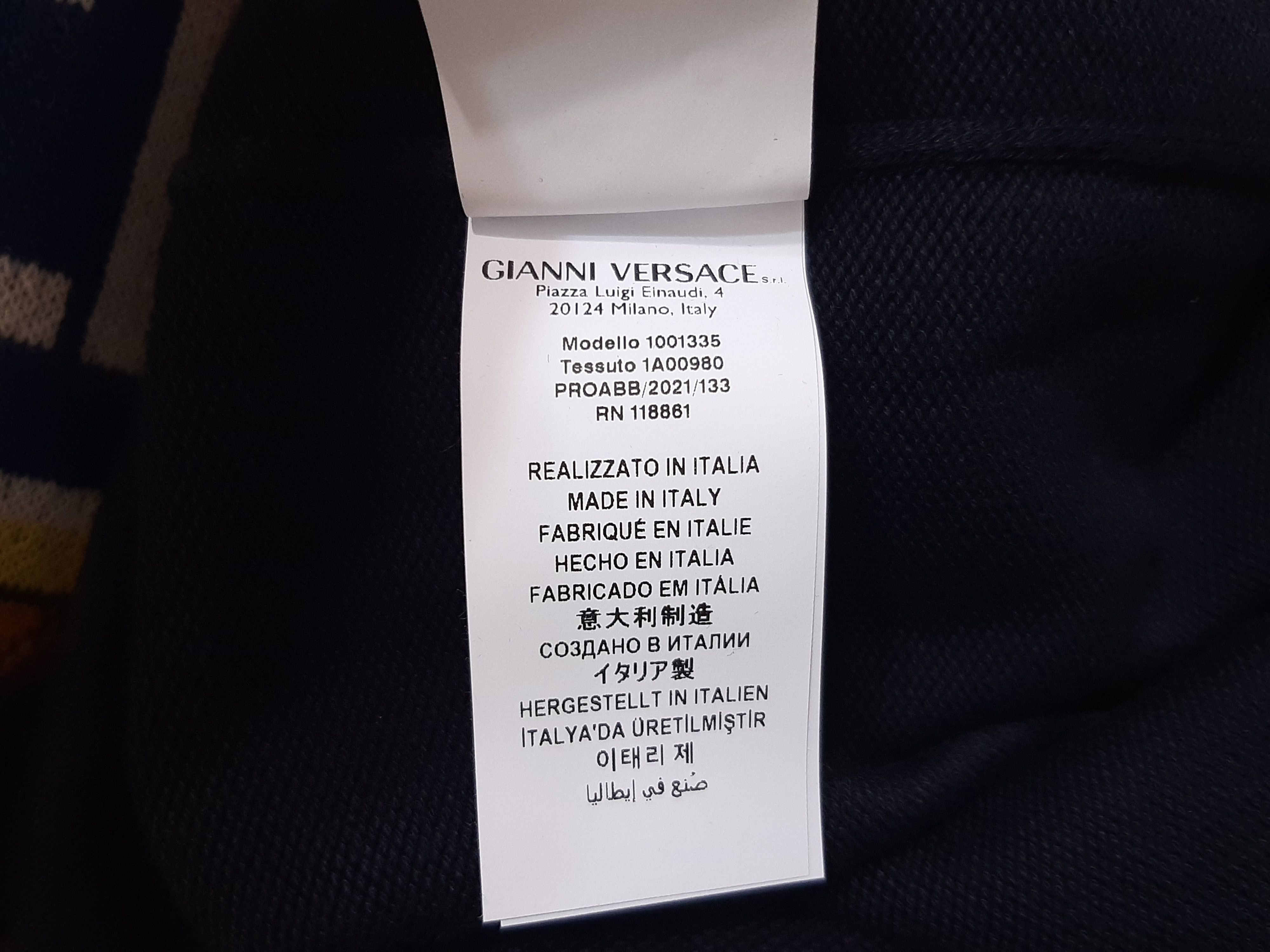 Versace Versace Sweater Navy Size IT 48 M Intarsia Size US M / EU 48-50 / 2 - 9 Thumbnail