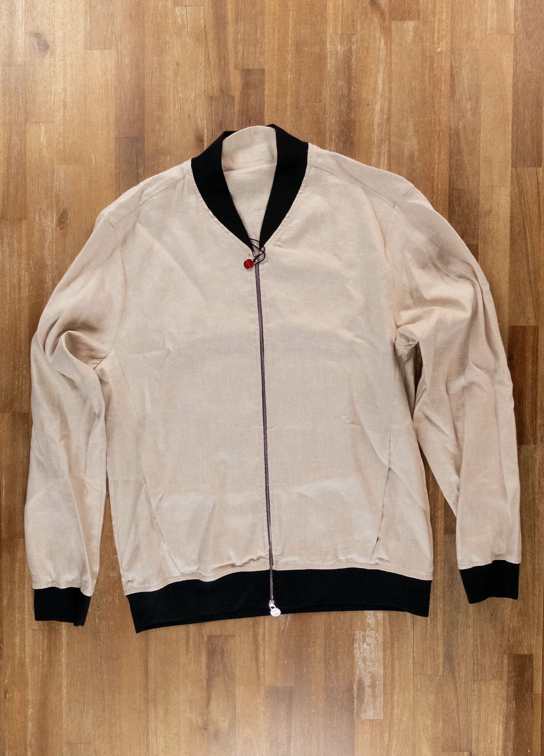 Kiton KITON Pahoa beige linen bomber jacket Size 50 / Large Size US L / EU 52-54 / 3 - 2 Thumbnail