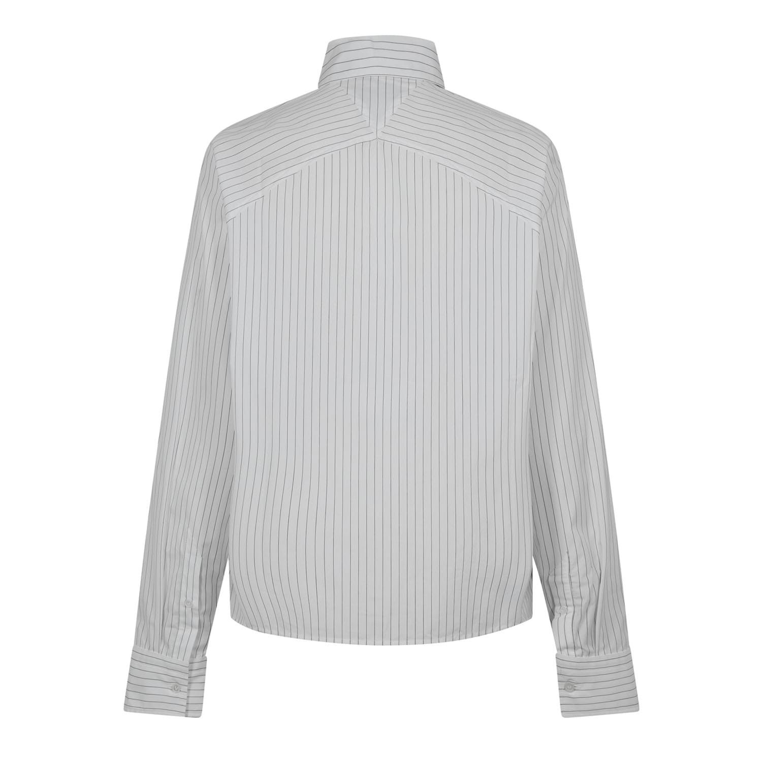 Bottega Veneta Bottega Veneta Stripe Long Sleeve Blouse in White Size XXS / US 00 / IT 34 - 2 Thumbnail