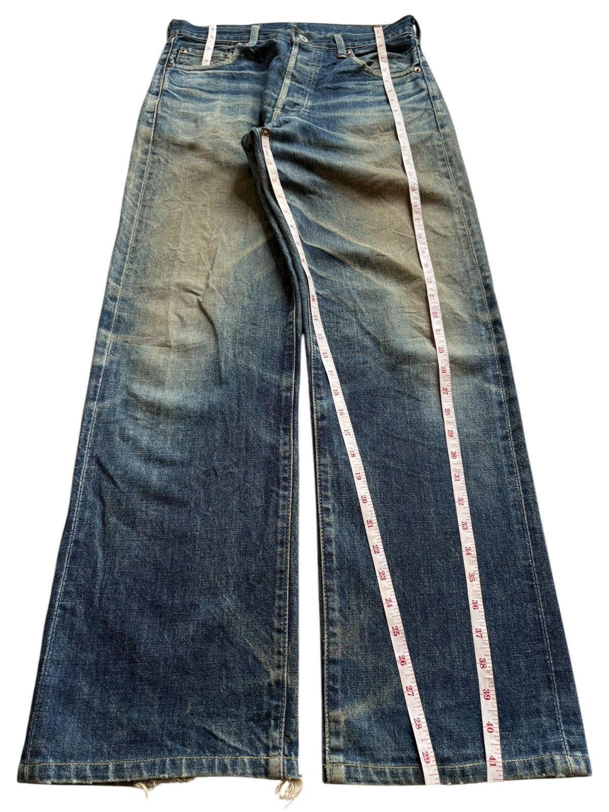 Levi's Vintage 80s Levis 503B Big E Selvedge Ripped Baggy Jeans Size US 30 / EU 46 - 14 Thumbnail
