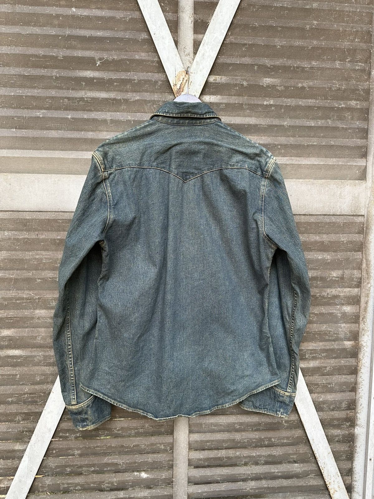 Vintage 🏇Vintage Cowboy Style Patchwork Denim Jacket Size US L / EU 52-54 / 3 - 9 Thumbnail