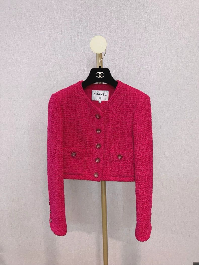 Chanel Chanel 2021 autumn and winter rose short jacket Size XS / US 0-2 / IT 36-38 - 1 Thumbnail