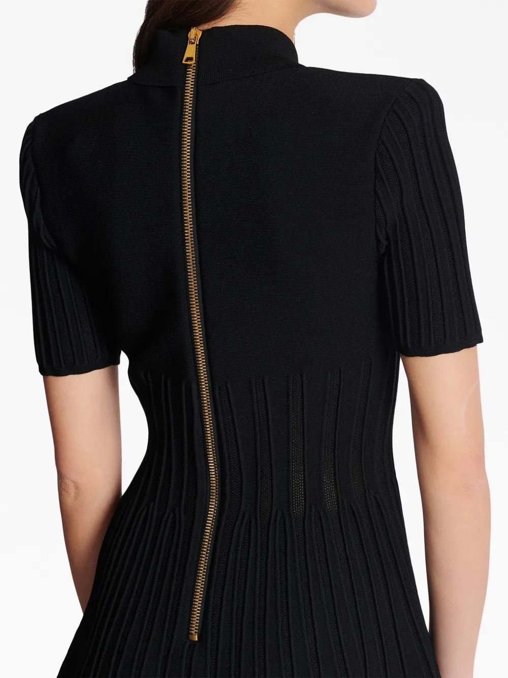 Balmain o1y0525 Mini Dress in Black Size M / US 6-8 / IT 42-44 - 6 Thumbnail