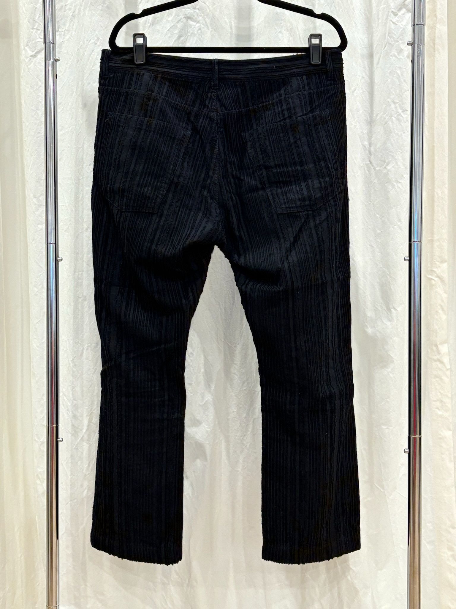 Ann Demeulemeester Ann Demeulemeester Shredded Texture Trousers - L - Black Size US 34 / EU 50 - 3 Thumbnail