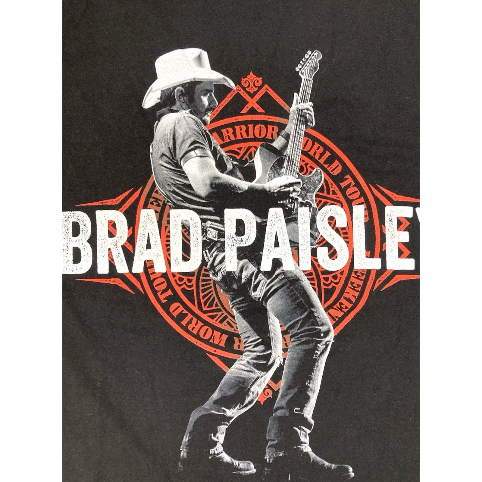 Tultex Bradley Paisley Weekend Warrior World Tour Graphic T-shirt Men Small Black Music Shirt Size US S / EU 44-46 / 1 - 2 Thumbnail