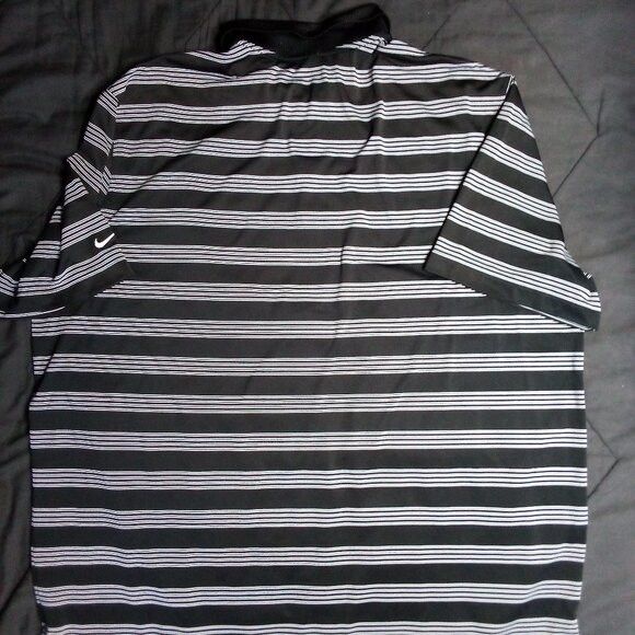 Nike Nike Golf Dri-Fit Oregon Ducks Striped Polo Shirt Size US XXL / EU 58 / 5 - 4 Thumbnail
