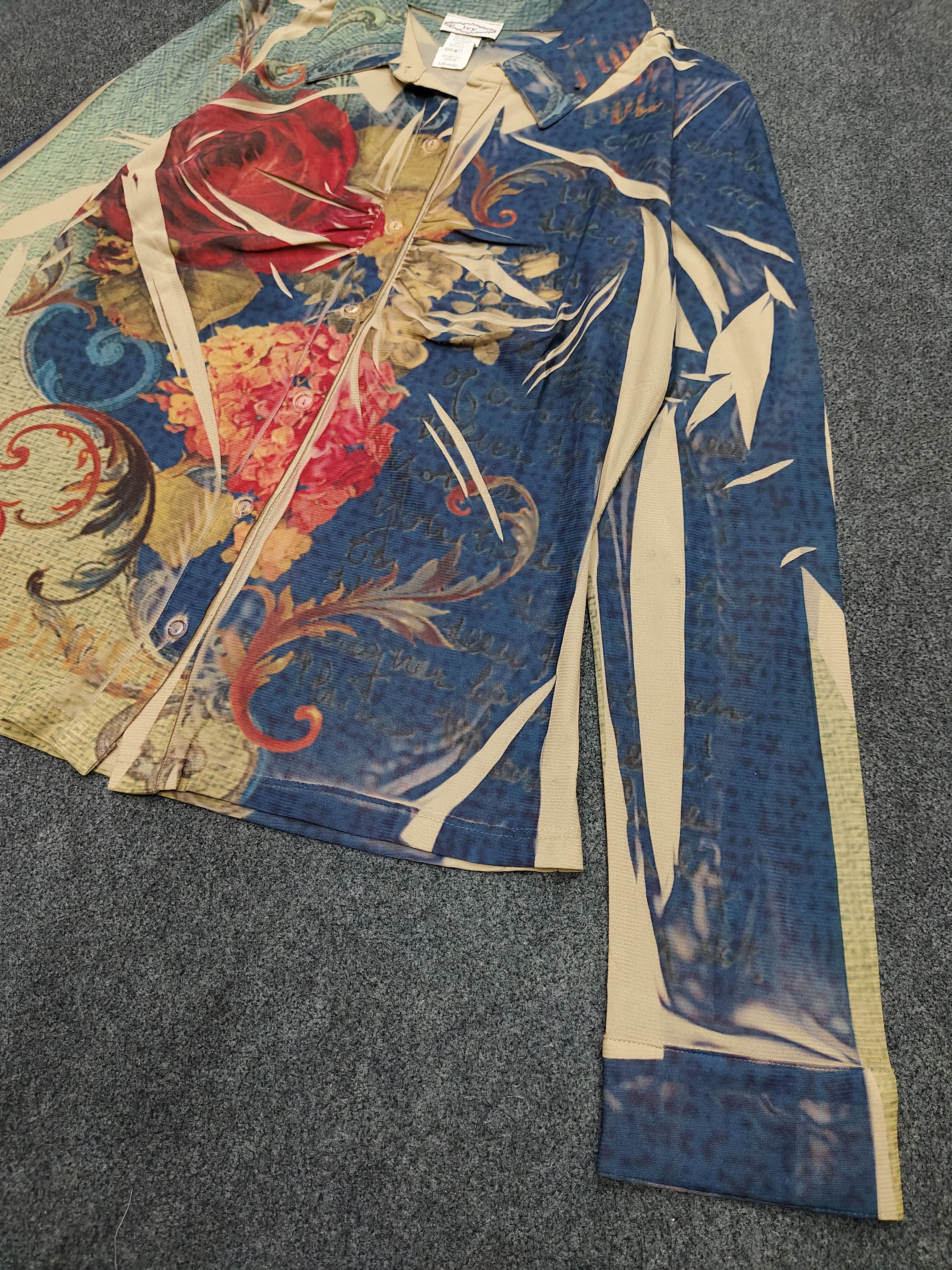 Arts & Science 💥 Vtg Ivy Florals Art Graphic Print Long Shirt Size L / US 10 / IT 46 - 7 Thumbnail