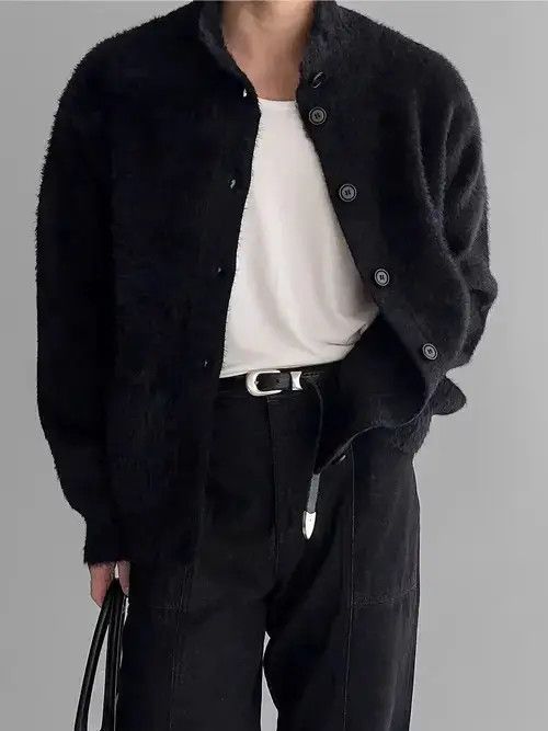 Aran Isles Knitwear Vintage Black Button Casual Knit Cardigan Sweater Jacket Size US M / EU 48-50 / 2 - 1 Thumbnail
