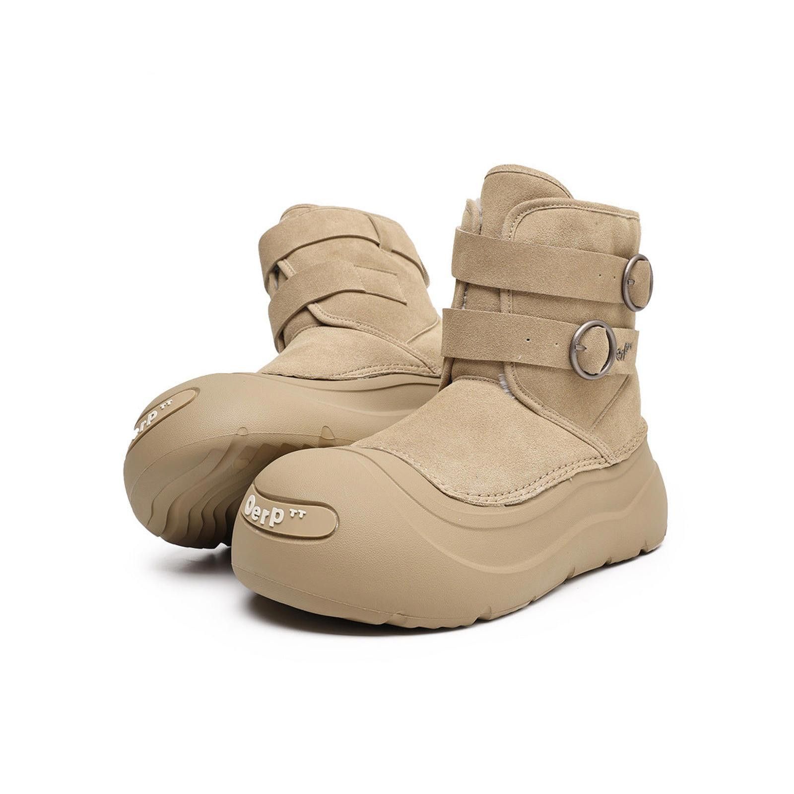 Japanese Brand Thick-Sole Height-Boost Snow Boots | Fleece-Lined Boots Size US 9 / EU 42 - 3 Thumbnail