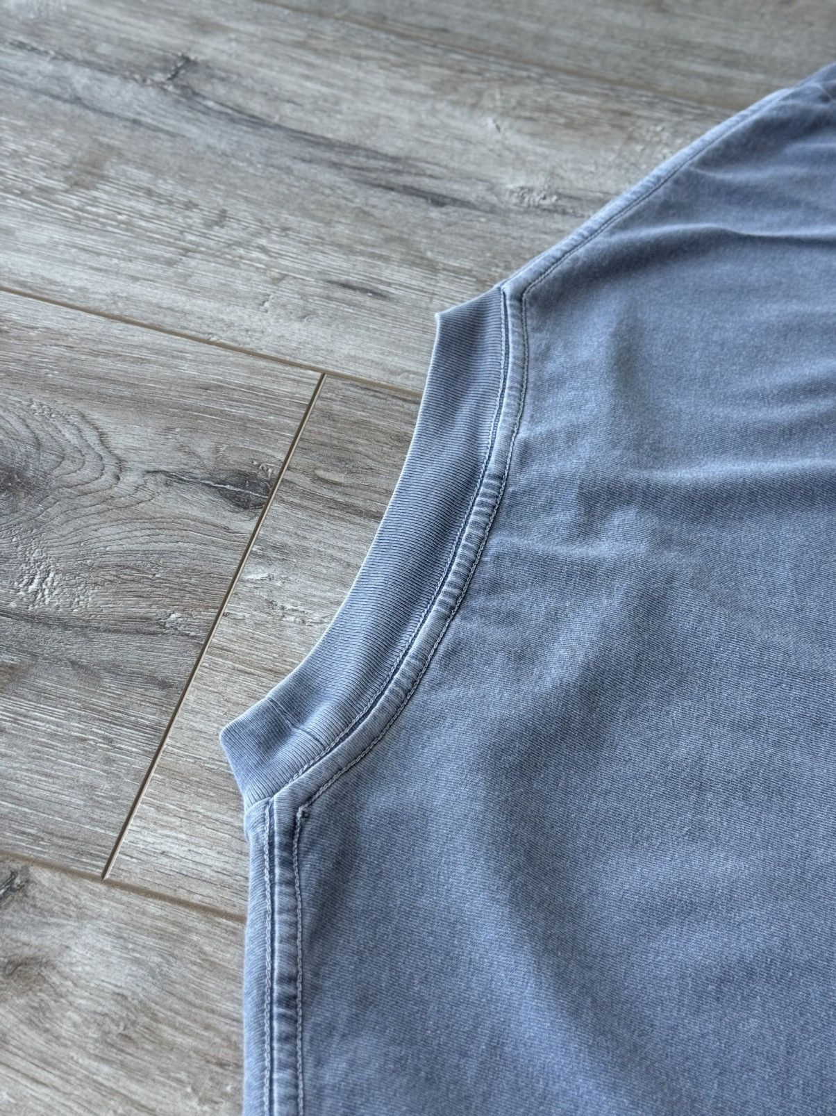 Palm Angels Palm Angels Medium Arched Logo Washed Vintage Grey Tee Size US M / EU 48-50 / 2 - 9 Thumbnail