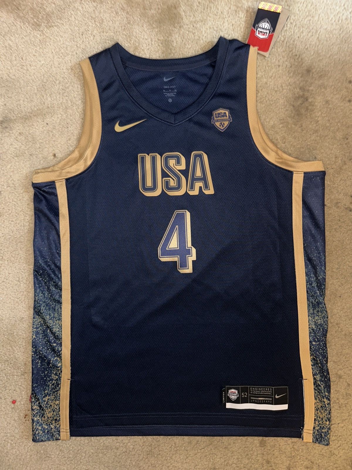Nike 50th Anniversary Team USA Stephen Curry Jersey Sz XL Size US XL / EU 56 / 4 - 1 Thumbnail